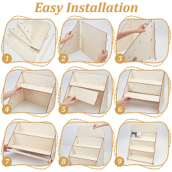 Wood Display Stands&nbsp;DIY-WH0699-07