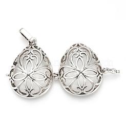 Rack Plating Brass Cage Pendants&nbsp;KK-S751-002AS