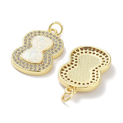 Brass Micro Pave Clear Cubic Zirconia Pendants&nbsp;KK-L213-038G