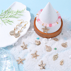 28Pcs 7 Styles Ocean Series Alloy Pendants&nbsp;FIND-SC0006-23