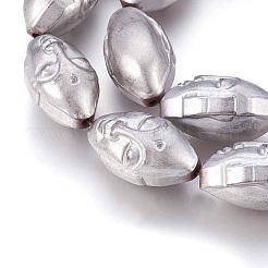 Electroplated Non-magnetic Synthetic Hematite Beads Strands&nbsp;G-P392-M09