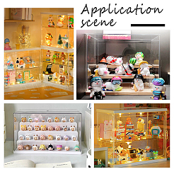 3-Tier Transparent Acrylic Minifigures Display Case&nbsp;ODIS-WH0043-68B