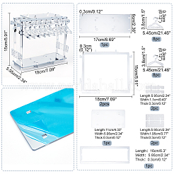 Opaque Acrylic Earring Display Stands&nbsp;EDIS-WH0035-19B