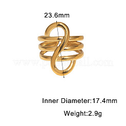 Line 304 Stainless Steel Cuff Open Rings&nbsp;WGE83BC-01
