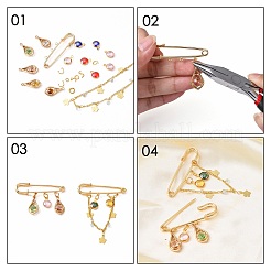 Iron Brooch Findings&nbsp;KK-S345-025-1