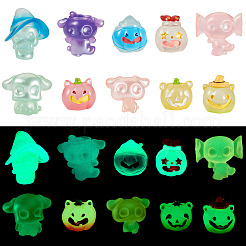 20Pcs 2 Styles Halloween Luminous Resin Display Decoration&nbsp;DJEW-TA0001-34