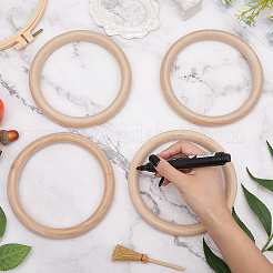 Schima Wood Curtain Rings&nbsp;FIND-WH0002-60B