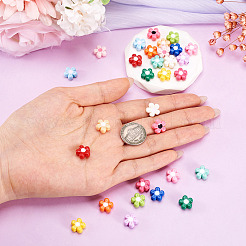 30Pcs 15 Colors Baking Paint Opaque Acrylic Beads&nbsp;MACR-TA0003-04