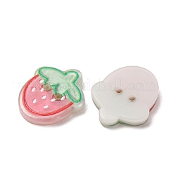 2-Hole Printed Opaque Resin Buttons&nbsp;RE-CBA2C75-04E