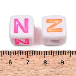 Opaque Acrylic Enamel European Beads&nbsp;AC-ACBA1794-04N