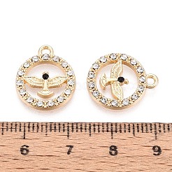 Rack Plating Alloy Rhinestone Pendants&nbsp;PALLOY-T091-22M-G