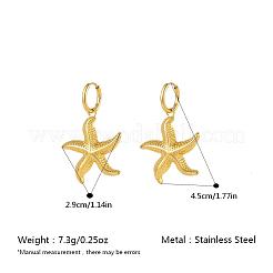 Ocean 304 Stainless Steel Hoop Dangle Earrings for Women&nbsp;DN9984-7