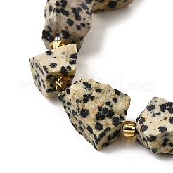 Raw Rough Natural Dalmatian Jasper Beads Strands&nbsp;G-Z087-A01