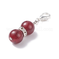 8Pcs Baking Paint Glass Beaded Pendant Decorations&nbsp;HJEW-JM00640-02-1