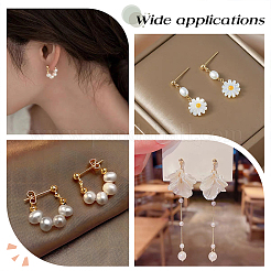 38Pcs 3 Size Brass Ball Stud Earring Post&nbsp;KK-AR0003-01
