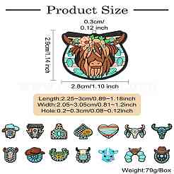 15Pcs 15 Styles Silicone Focal Beads&nbsp;SIL-CJ0002-98