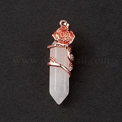 Natural Quartz Crystal Pointed Pendants&nbsp;G-L524-13RG-03