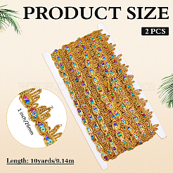 Polyester Lace Trims&nbsp;SRIB-WH0011-434A