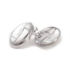 Non-Tarnish Oval 304 Stainless Steel Stud Earrings for Women&nbsp;EJEW-L272-011P