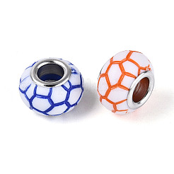 Acrylic Enamel European Beads&nbsp;GPDL-N006-01A-01