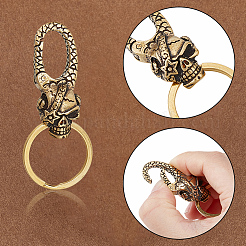 Skull Brass Lobster Claw Clasps&nbsp;KK-WH20002-20B
