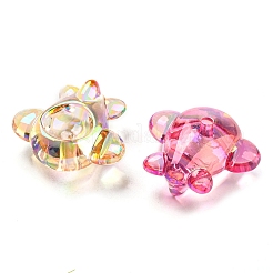 UV Plating Transparent Acrylic Beads&nbsp;X-MACR-D024-10