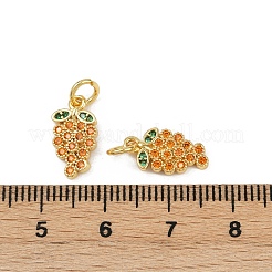 Brass Micro Pave Cubic Zirconia Charms&nbsp;KK-C093-29C-G