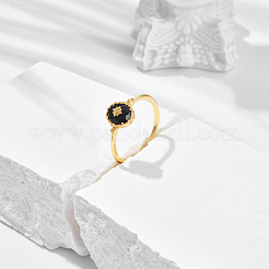 925 Sterling Silver & Clear Cubic Zirconia & Natural Agate Finger Rings&nbsp;FS-WG1BD13-04