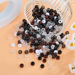 1200Pcs 6 Styles Opaque &  Transparent Plastic Beads&nbsp;KY-SZ0001-51