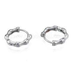 Non-Tarnish 316 Surgical Stainless Steel Bamboo Stick Hoop Earrings for Men Women&nbsp;EJEW-N052-12