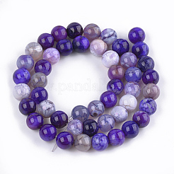 Dyed Natural Agate Beads Strands&nbsp;G-T109-8mm-08