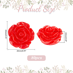 80Pcs Opaque Resin Cabochons&nbsp;CRES-ME0001-07