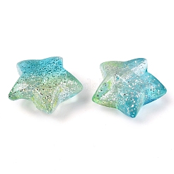 Gradient Color Transparrent Acrylic Eoropean Beads&nbsp;OACR-P024-03-03