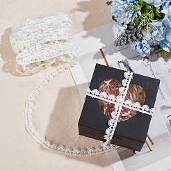 Polyester Lace Trims&nbsp;OCOR-WH0068-69