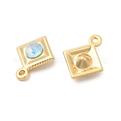 Brass Glass Charms&nbsp;KK-P340-08G-01