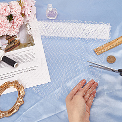 Big Eye Mesh Polyester Organza Veil&nbsp;DIY-WH0028-94B