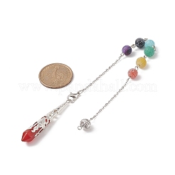 Mixed Natural Gemstone Pointed Dowsing Pendulums&nbsp;PALLOY-JF01986