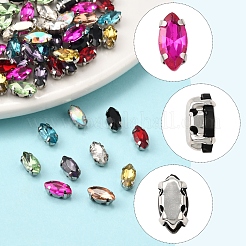 80Pcs 10 Colors Sew on Rhinestone&nbsp;RGLA-FS0001-18