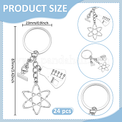 24Pcs Alloy Keychains&nbsp;KEYC-GO00019