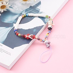 Handmade Lampwork Beaded Mobile Straps for Christmas&nbsp;HJEW-JM00446-02