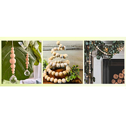 Round Unfinished Wood Beads&nbsp;WOOD-TA0001-07-LF