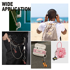 20Pcs 10 Style Silicone Pendant Keychains&nbsp;KEYC-GA0001-22