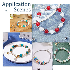 40Pcs 4 Colors Brass Beads&nbsp;KK-FH0006-49B
