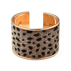 Alloy PU Open Cuff Bangles Bangles&nbsp;BJEW-U014-01G-02
