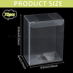 72Pcs Transparent PVC Box Candy Treat Gift Box&nbsp;CON-BC0007-20
