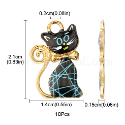 10Pcs Alloy Enamel Pendants&nbsp;ENAM-FS0001-83