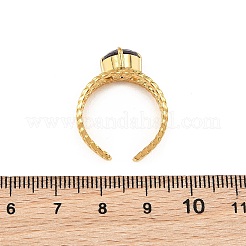 304 Stainless Steel & Cubic Zirconia Cuff Open Rings for Women&nbsp;RJEW-G376-01G-02