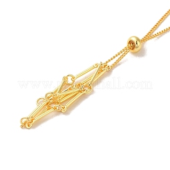 Rack Plating Brass Macrame Pouch Necklace Making for Gemstone Nuggets&nbsp;KK-M285-02C-G