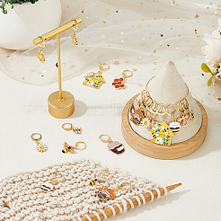 20Pcs 10 Styles Bees Alloy Enamel Pendant Locking Stitch Markers&nbsp;HJEW-HS00071