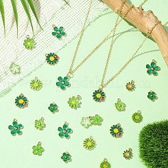 60Pcs 10 Styles Golden Tone Alloy Enamel Pendants&nbsp;FIND-CJ0003-48